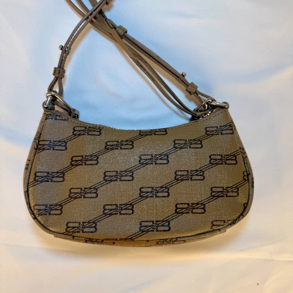 NWT BALENCIAGA Le Cagole Mini Crossbody Shoulder Bag Handbag Brown w chain - Picture 3 of 7